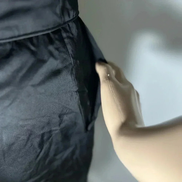 Laila Azhar Black Cocktail Evening Dress With Liner Chrome Side Zip Women Size 4 - Picture 7 of 10